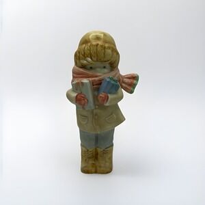 Enesco 1990 KINKA Ceramic Child Christmas Presents Gifts #119725 Holiday Vintage